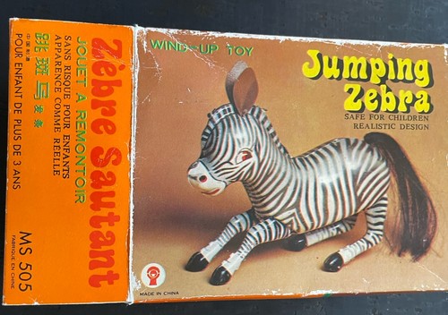 Jumping zebra blechspielzeug - jumping,