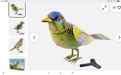 Blechspielzeug singing bird - singing,