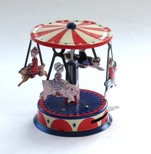 Vintage blech karussell - blech,