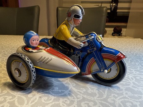 Altes blechspielzeug motorrad - altes,